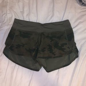 camo lululemon shorts